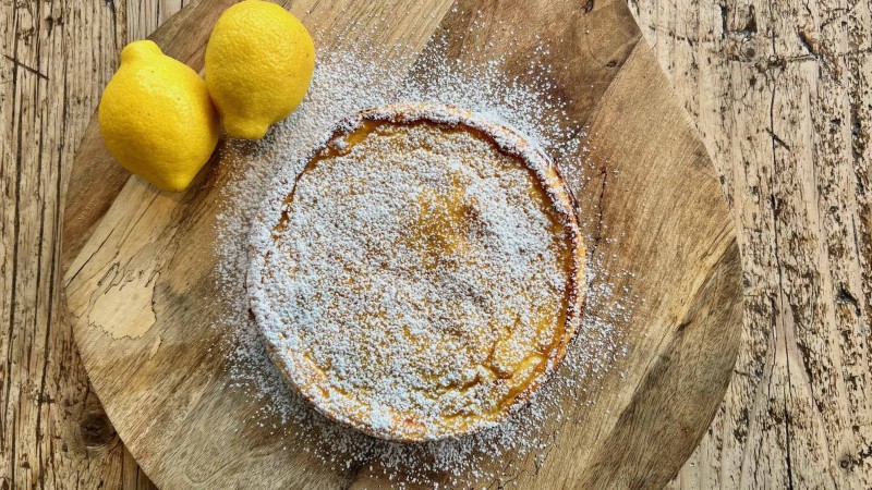 Bizcocho-fondant-flan de limón