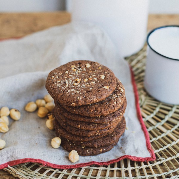 Cookies de choco y avellanas sin gluten 