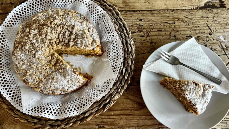 Pumpkin cake con crumble de limón