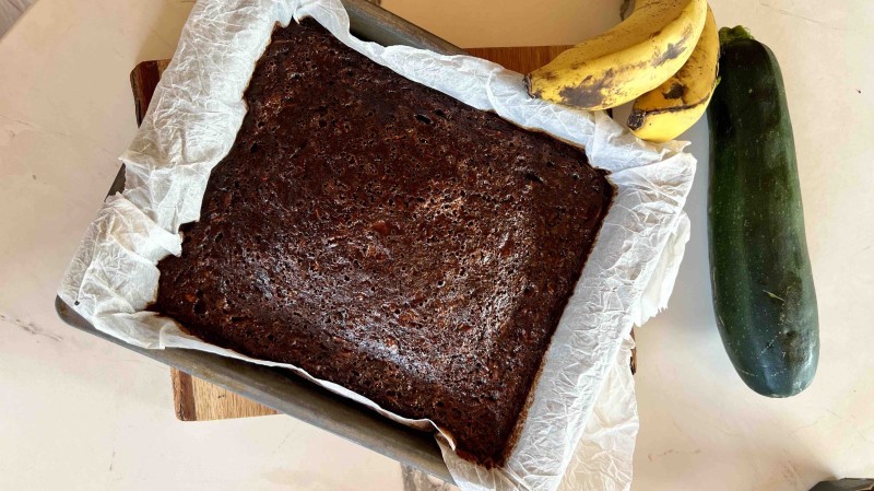 Brownie de Plátano y Calabacín: Saludable y Delicioso