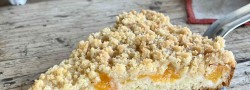 Receta de Crumble de Melocotón y Frambuesa