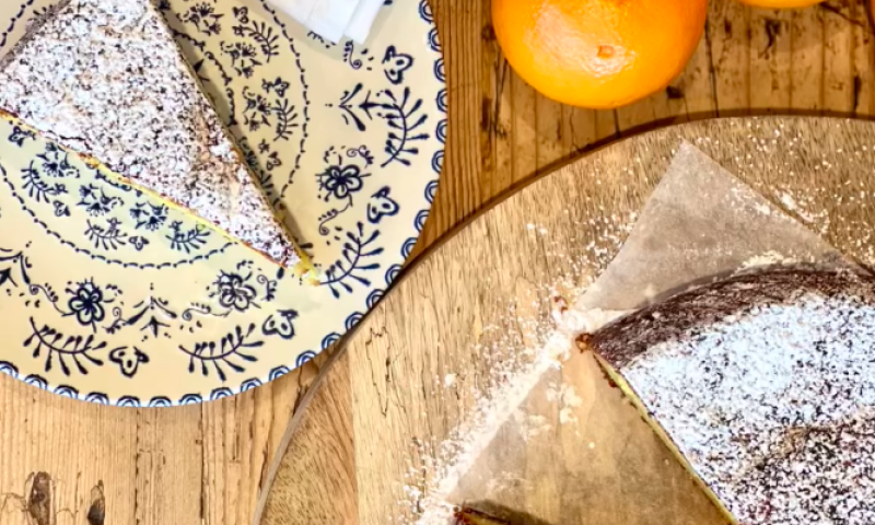 Pastel de naranja y almendra