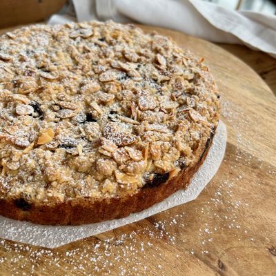 Crumble de llimona amb nabius (blueberry lemon crumble)