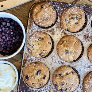 Cheesecake Muffins con Arándanos