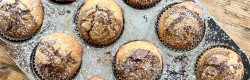 Muffins de choco/vainilla, con haba y sorpresa