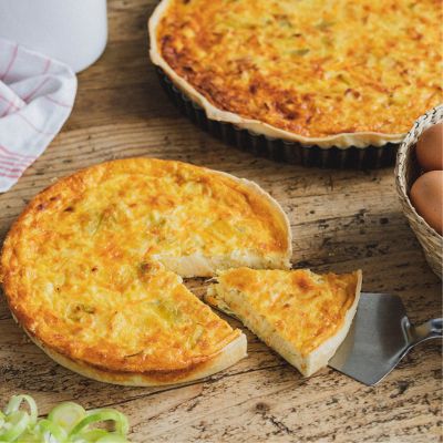 Leek and carrot Quiche