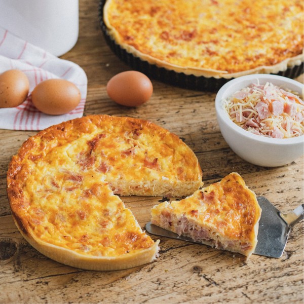 Quiche de jamón sin gluten