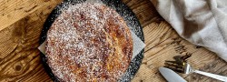 Pastel de manzana con crumble de canela