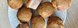 Muffins de plátano y avellana